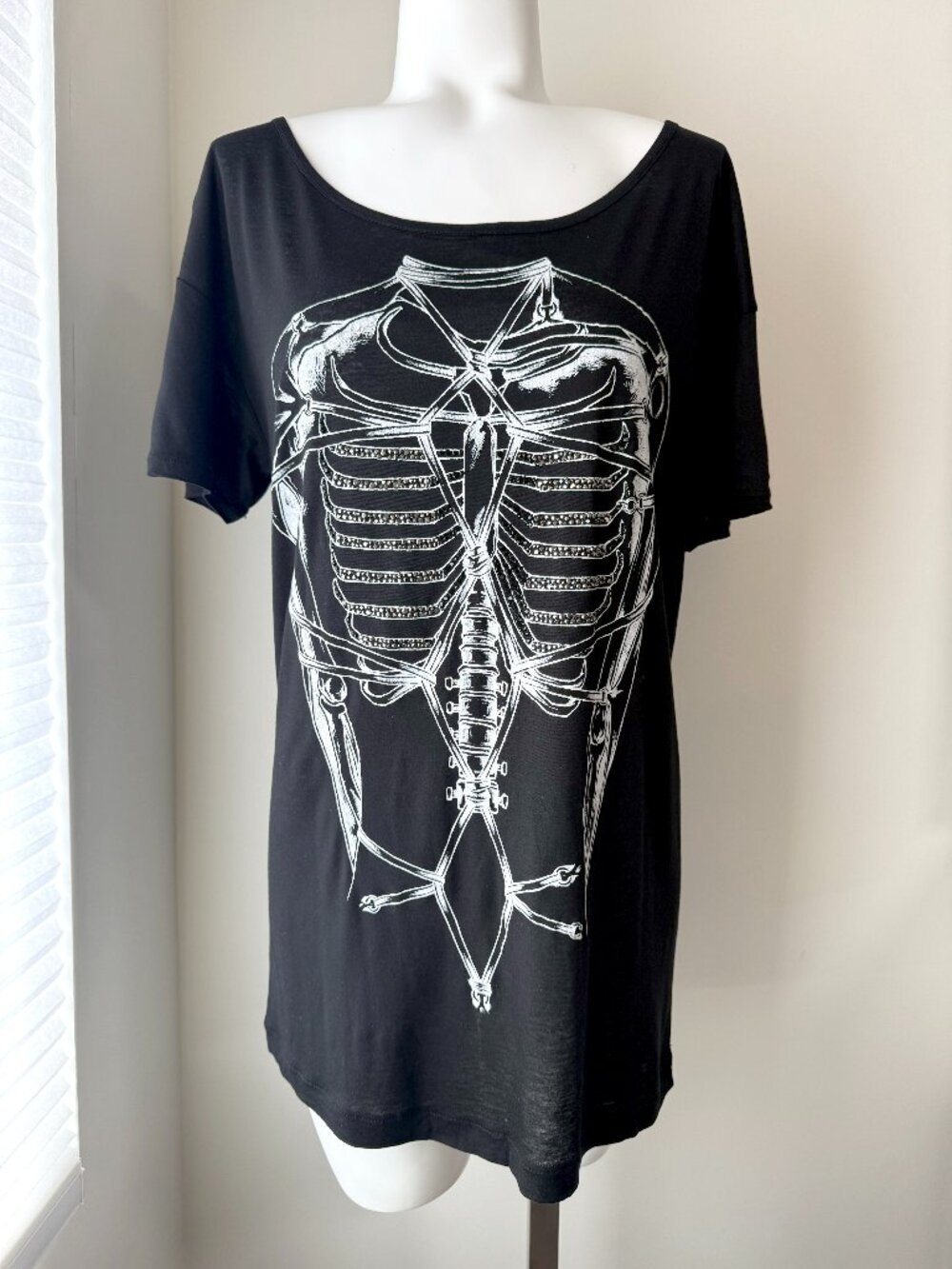 Authentic Thomas Wylde Black Lyocell T-Shirt with Bondage Artwork